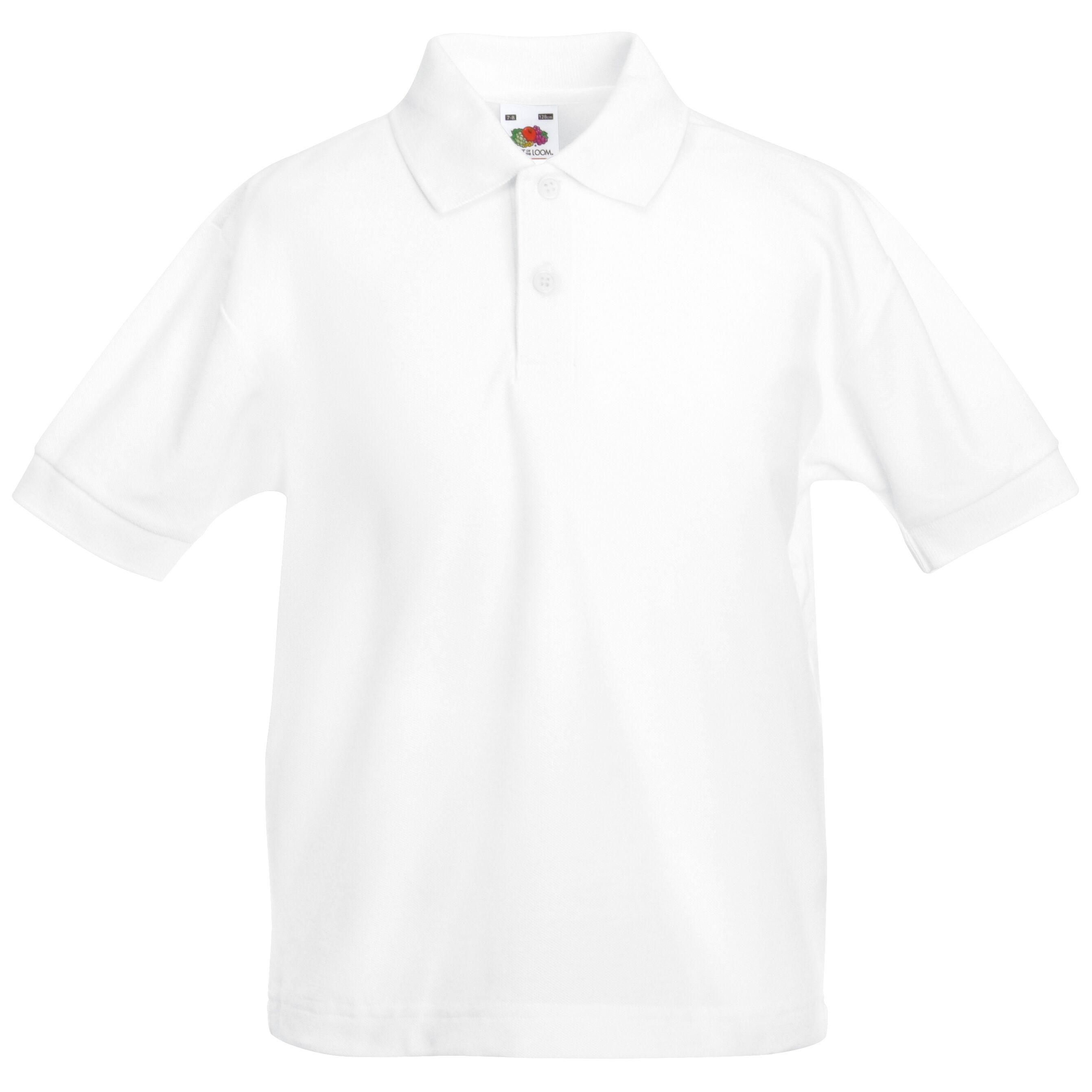 Standard children's polo shirt - White
