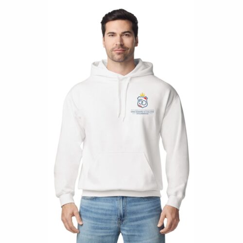 King Edward VI Stourbridge 50th Anniversary - Gildan Softstyle Hoodie - White (Front) King Edward VI Stourbridge 50th Anniversary - Gildan Softstyle Hoodie - White (Front)